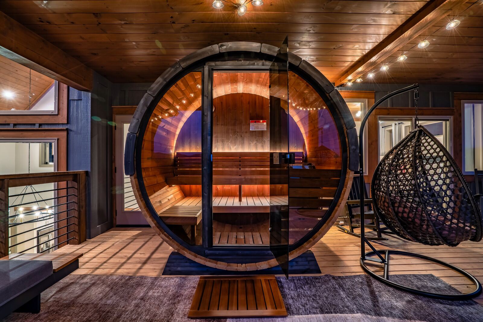 Cedar barrel sauna